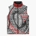 Aotearoa Maori Rugby Tribal Tattoo Sleeveless Puffer Jacket Kowhaiwhai Taniko Patchwork Motifs - Aussie Hoodie