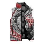 Aotearoa Maori Rugby Tribal Tattoo Sleeveless Puffer Jacket Kowhaiwhai Taniko Patchwork Motifs - Aussie Hoodie
