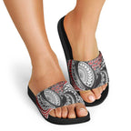 Aotearoa Maori Rugby Tribal Tattoo Slide Sandals Kowhaiwhai Taniko Patchwork Motifs - Aussie Hoodie