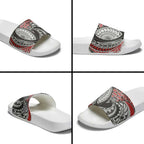 Aotearoa Maori Rugby Tribal Tattoo Slide Sandals Kowhaiwhai Taniko Patchwork Motifs - Aussie Hoodie