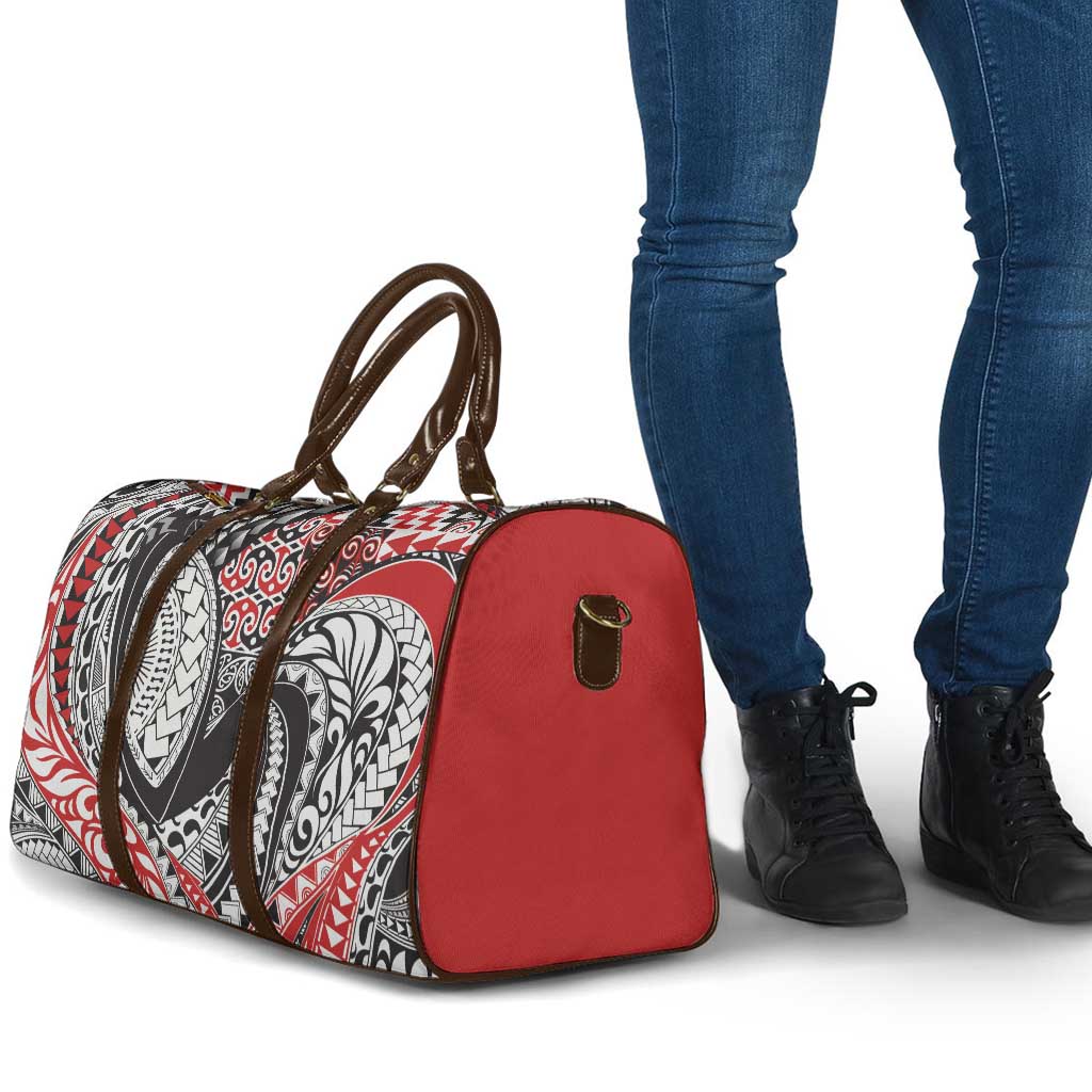 Aotearoa Maori Rugby Tribal Tattoo Travel Bag Kowhaiwhai Taniko Patchwork Motifs - Aussie Hoodie