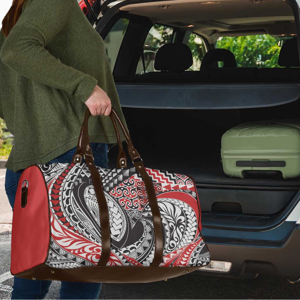 Aotearoa Maori Rugby Tribal Tattoo Travel Bag Kowhaiwhai Taniko Patchwork Motifs - Aussie Hoodie