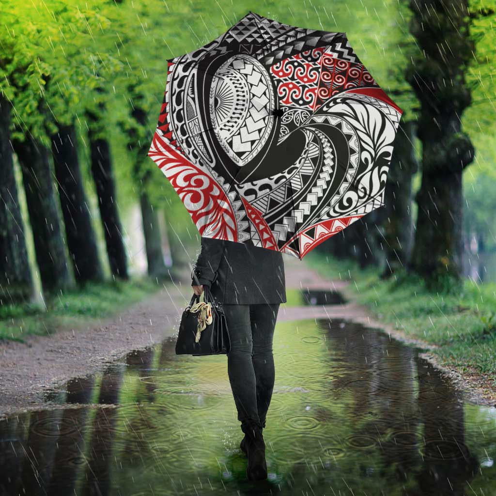 Aotearoa Maori Rugby Tribal Tattoo Umbrella Kowhaiwhai Taniko Patchwork Motifs - Aussie Hoodie