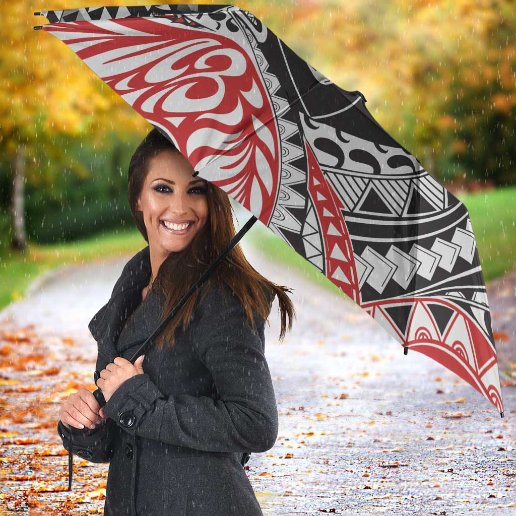 Aotearoa Maori Rugby Tribal Tattoo Umbrella Kowhaiwhai Taniko Patchwork Motifs - Aussie Hoodie