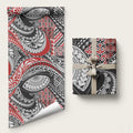 Aotearoa Maori Rugby Tribal Tattoo Wrapping Paper Kowhaiwhai Taniko Patchwork Motifs - Aussie Hoodie