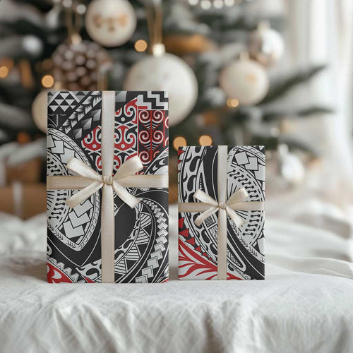 Aotearoa Maori Rugby Tribal Tattoo Wrapping Paper Kowhaiwhai Taniko Patchwork Motifs - Aussie Hoodie