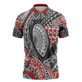 Aotearoa Maori Rugby Tribal Tattoo Zipper Polo Shirt Kowhaiwhai Taniko Patchwork Motifs - Aussie Hoodie