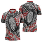 Aotearoa Maori Rugby Tribal Tattoo Zipper Polo Shirt Kowhaiwhai Taniko Patchwork Motifs - Aussie Hoodie
