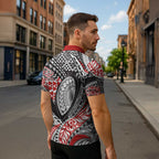Aotearoa Maori Rugby Tribal Tattoo Zipper Polo Shirt Kowhaiwhai Taniko Patchwork Motifs - Aussie Hoodie