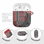 Aotearoa Maori Tribal Tattoo AirPods Case Kowhaiwhai Taniko Patchwork Motifs - Aussie Hoodie