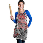 Aotearoa Maori Tribal Tattoo Apron Kowhaiwhai Taniko Patchwork Motifs - Aussie Hoodie