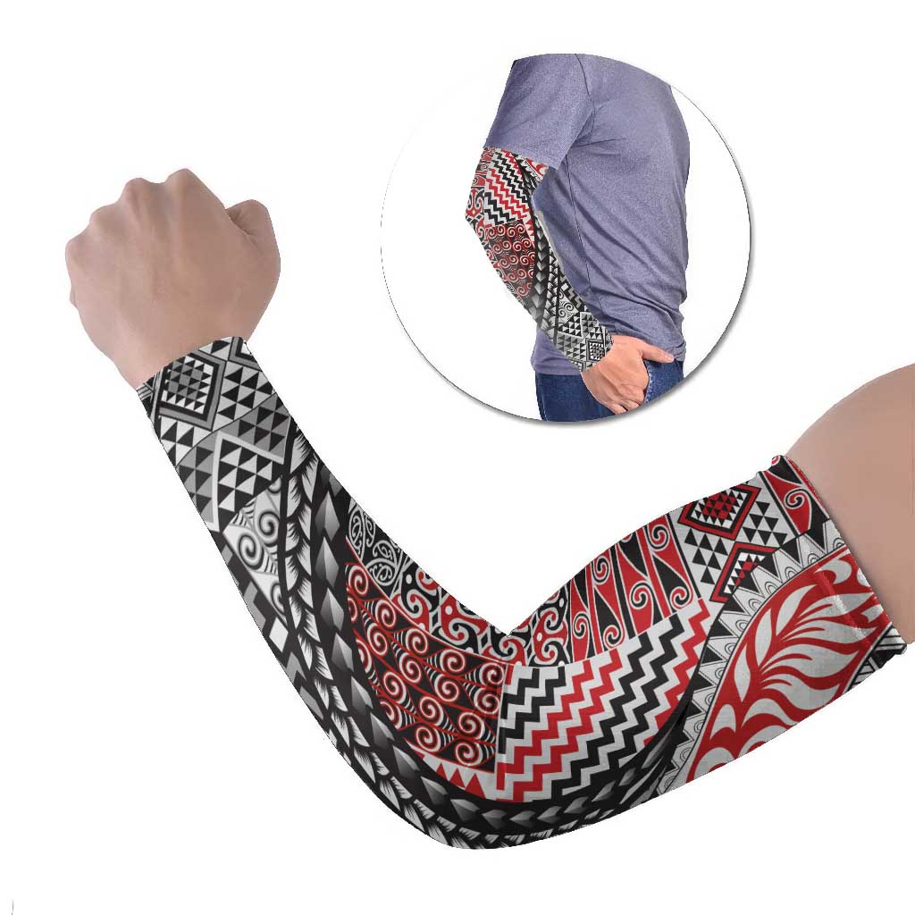 Aotearoa Maori Tribal Tattoo Arm Sleeves Kowhaiwhai Taniko Patchwork Motifs - Aussie Hoodie