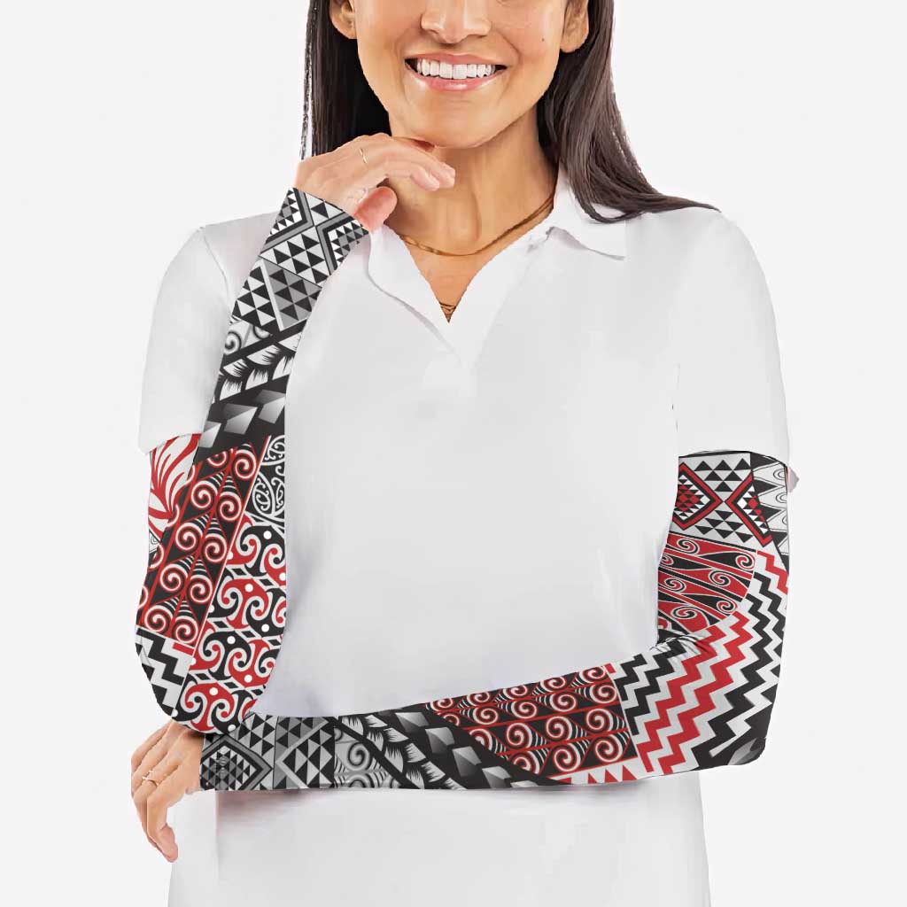 Aotearoa Maori Tribal Tattoo Arm Sleeves Kowhaiwhai Taniko Patchwork Motifs - Aussie Hoodie