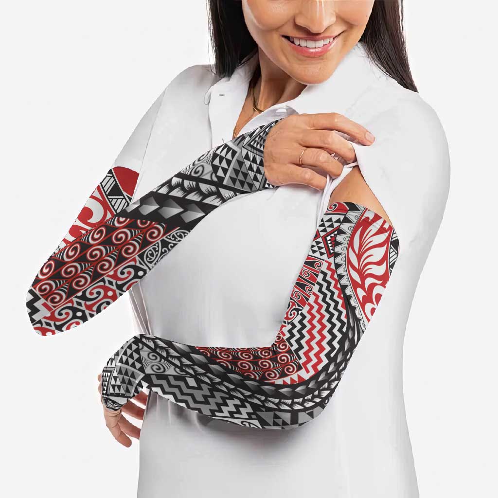 Aotearoa Maori Tribal Tattoo Arm Sleeves Kowhaiwhai Taniko Patchwork Motifs - Aussie Hoodie