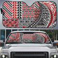Aotearoa Maori Tribal Tattoo Auto Sun Shade Kowhaiwhai Taniko Patchwork Motifs - Aussie Hoodie