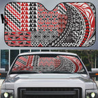 Aotearoa Maori Tribal Tattoo Auto Sun Shade Kowhaiwhai Taniko Patchwork Motifs - Aussie Hoodie