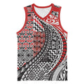 Aotearoa Maori Tribal Tattoo Basketball Jersey Kowhaiwhai Taniko Patchwork Motifs - Aussie Hoodie