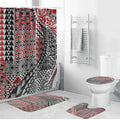 Aotearoa Maori Tribal Tattoo Bathroom Set Kowhaiwhai Taniko Patchwork Motifs - Aussie Hoodie