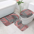 Aotearoa Maori Tribal Tattoo Bathroom Set Kowhaiwhai Taniko Patchwork Motifs - Aussie Hoodie
