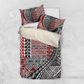 Aotearoa Maori Tribal Tattoo Bedding Set Kowhaiwhai Taniko Patchwork Motifs
