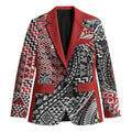 Aotearoa Maori Tribal Tattoo Blazer Kowhaiwhai Taniko Patchwork Motifs - Aussie Hoodie