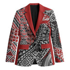 Aotearoa Maori Tribal Tattoo Blazer Kowhaiwhai Taniko Patchwork Motifs - Aussie Hoodie