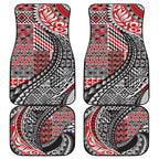 Aotearoa Maori Tribal Tattoo Car Mats Kowhaiwhai Taniko Patchwork Motifs