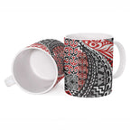 Aotearoa Maori Tribal Tattoo Ceramic Mug Kowhaiwhai Taniko Patchwork Motifs - Aussie Hoodie