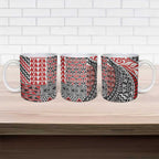 Aotearoa Maori Tribal Tattoo Ceramic Mug Kowhaiwhai Taniko Patchwork Motifs - Aussie Hoodie