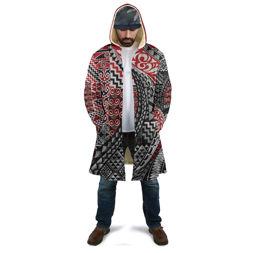 Aotearoa Maori Tribal Tattoo Cloak Kowhaiwhai Taniko Patchwork Motifs - Aussie Hoodie