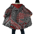 Aotearoa Maori Tribal Tattoo Cloak Kowhaiwhai Taniko Patchwork Motifs - Aussie Hoodie