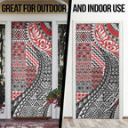 Aotearoa Maori Tribal Tattoo Door Cover Kowhaiwhai Taniko Patchwork Motifs - Aussie Hoodie