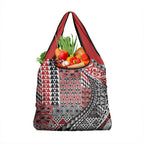 Aotearoa Maori Tribal Tattoo Grocery Bag Kowhaiwhai Taniko Patchwork Motifs