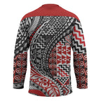 Aotearoa Maori Tribal Tattoo Hockey Jersey Kowhaiwhai Taniko Patchwork Motifs - Aussie Hoodie