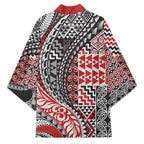 Aotearoa Maori Tribal Tattoo Kimono Kowhaiwhai Taniko Patchwork Motifs - Aussie Hoodie