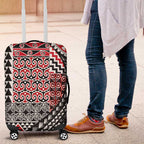 Aotearoa Maori Tribal Tattoo Luggage Cover Kowhaiwhai Taniko Patchwork Motifs