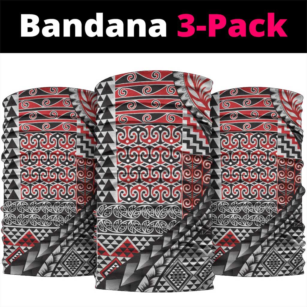 Aotearoa Maori Tribal Tattoo Neck Gaiter Kowhaiwhai Taniko Patchwork Motifs - Aussie Hoodie