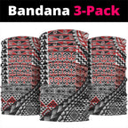 Aotearoa Maori Tribal Tattoo Neck Gaiter Kowhaiwhai Taniko Patchwork Motifs - Aussie Hoodie