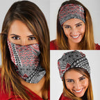 Aotearoa Maori Tribal Tattoo Neck Gaiter Kowhaiwhai Taniko Patchwork Motifs - Aussie Hoodie