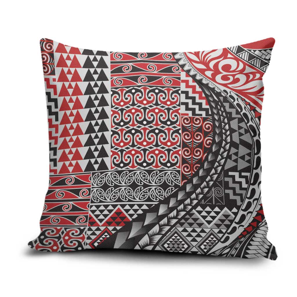 Aotearoa Maori Tribal Tattoo Pillow Cover Kowhaiwhai Taniko Patchwork Motifs - Aussie Hoodie