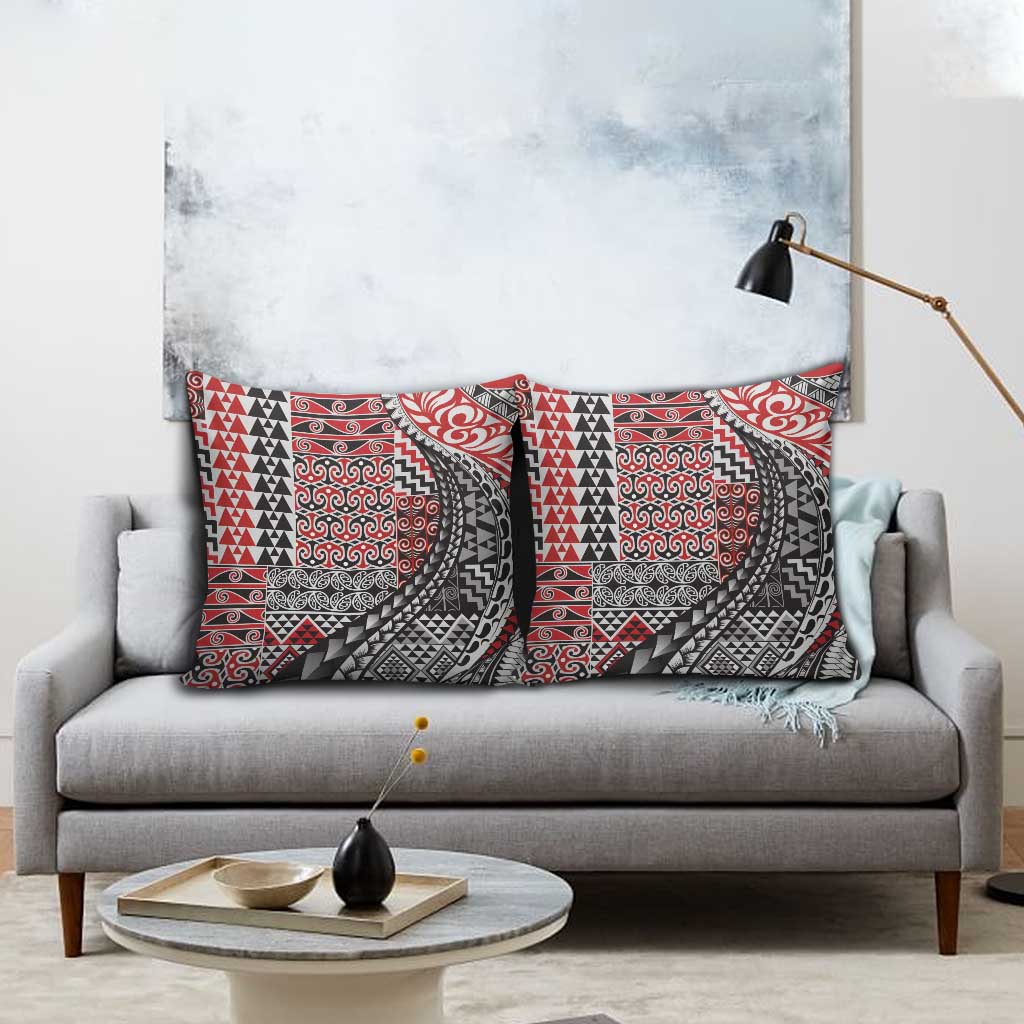 Aotearoa Maori Tribal Tattoo Pillow Cover Kowhaiwhai Taniko Patchwork Motifs - Aussie Hoodie
