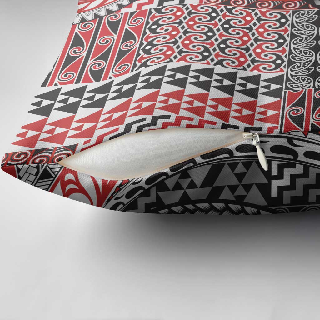 Aotearoa Maori Tribal Tattoo Pillow Cover Kowhaiwhai Taniko Patchwork Motifs - Aussie Hoodie