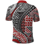 Aotearoa Maori Tribal Tattoo Polo Shirt Kowhaiwhai Taniko Patchwork Motifs