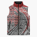 Aotearoa Maori Tribal Tattoo Sleeveless Puffer Jacket Kowhaiwhai Taniko Patchwork Motifs - Aussie Hoodie