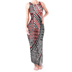 Aotearoa Maori Tribal Tattoo Tank Maxi Dress Kowhaiwhai Taniko Patchwork Motifs