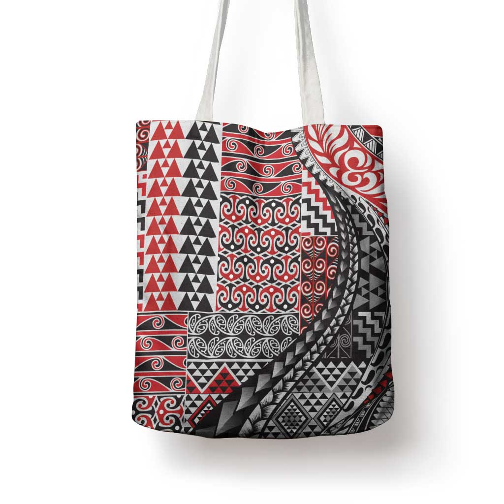 Aotearoa Maori Tribal Tattoo Tote Bag Kowhaiwhai Taniko Patchwork Motifs - Aussie Hoodie
