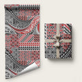 Aotearoa Maori Tribal Tattoo Wrapping Paper Kowhaiwhai Taniko Patchwork Motifs - Aussie Hoodie