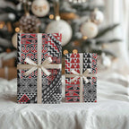 Aotearoa Maori Tribal Tattoo Wrapping Paper Kowhaiwhai Taniko Patchwork Motifs - Aussie Hoodie