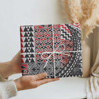 Aotearoa Maori Tribal Tattoo Wrapping Paper Kowhaiwhai Taniko Patchwork Motifs - Aussie Hoodie