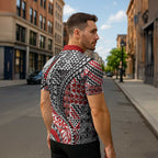 Aotearoa Maori Tribal Tattoo Zipper Polo Shirt Kowhaiwhai Taniko Patchwork Motifs - Aussie Hoodie